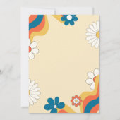 Retro Groovy 70's Gedekte gedempte Tonen Wedding S Save The Date (Achterkant)