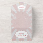 Retro Groovy 70's gedempte tafels die iedereen wed All In One Uitnodiging (Buitenkant)
