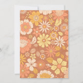 Retro Groovy 70's Gemuteerde tenteenbruiloft Kaart (Achterkant)