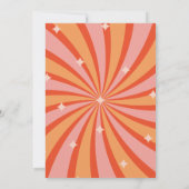 Retro Groovy 70's Gemuteerde Tones Wedding Invit Kaart (Achterkant)