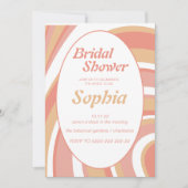 RETRO GROOVY 70S hippie BRIDAL DOUCHE uitnodiging (Voorkant)