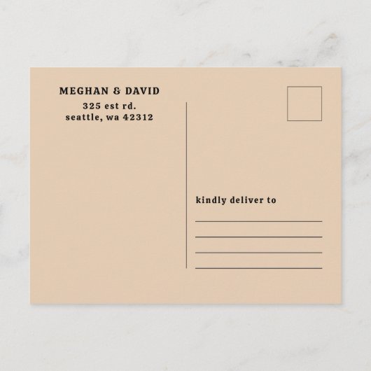 Retro Groovy 70s Mignon Vert Carte de Faire-Part (Dos)