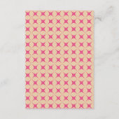 Retro Groovy 70s Roze Beige Bruiloft Informatiekaartje (Achterkant)