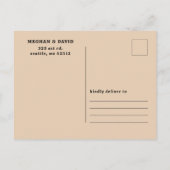 Retro Groovy 70s Schattige Groen Save The Date Aankondigingskaart (Achterkant)