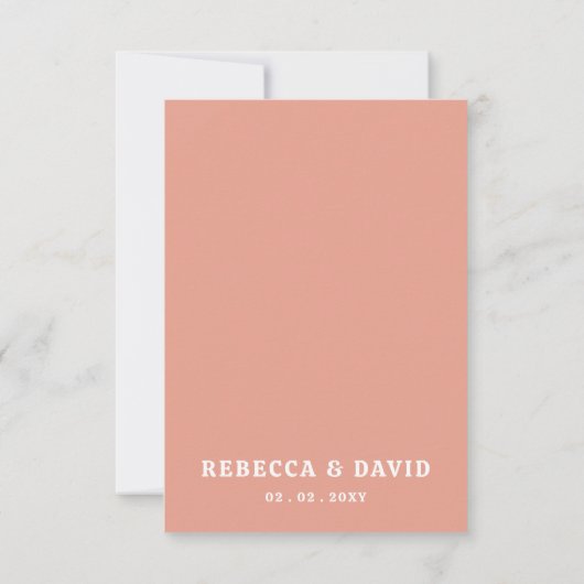 Retro Groovy 70s Schattige Roze Blush QR-code RSVP Kaartje (Achterkant)