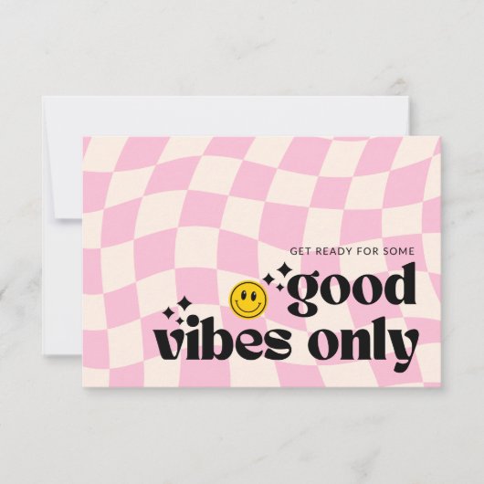 Retro Groovy 70's Small Business Bestelling bewerk Bedankkaart (Voorkant)