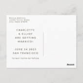 Retro Groovy 70's warme roze sparen het Briefkaart (Achterkant)