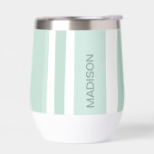 Retro Groovy Abstracte Blauwgroen Green Cream Cust (Links)