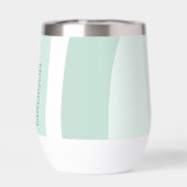 Retro Groovy Abstracte Blauwgroen Green Cream Cust (Achterkant)