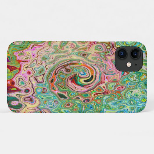 Retro Groovy Abstracte kleurrijke regenboogwervelk Case-Mate iPhone Case (Achterkant (horizontaal))