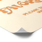 Retro groovy baby hippy Favors Poster (Hoek)