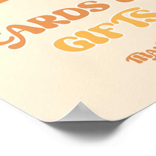 Retro groovy-baby kaarten en geschenken poster (Hoek)