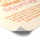 Retro groovy baby Late night diapers game Poster (Hoek)