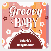 Retro Groovy Baby shower