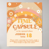 Retro Groovy baby tijd capsule verjaardag Poster (Voorkant)