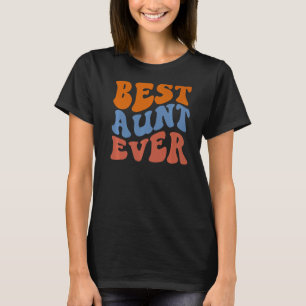 Retro Groovy Best tante Ever Wavy Hippie Boho 70s T-shirt