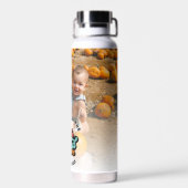 Retro Groovy Beste pap ooit Fotonaam Jaar Waterfles (Achterkant)