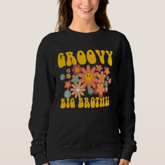Retro Groovy Big Brother Matching Family 1st geboo Trui
