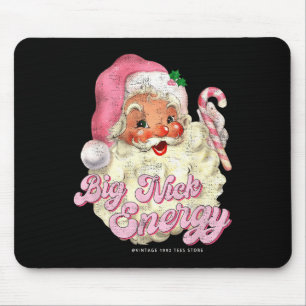 Retro Groovy Big Nick Santa Energy Roze Santa Chri Muismat