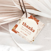 Retro Groovy bloemboog | Boho Favor Bedankjes Labels