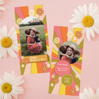 Retro Groovy Bloemen Moederdag Foto