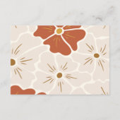 Retro Groovy Bloemenboog Baby in Bloom | Boho Informatiekaartje (Achterkant)