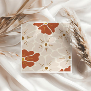 Retro Groovy Boho Baby in Bloom Servet