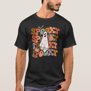 Retro Groovy Boho Griezelige Sfeer Geest Madelief T-shirt