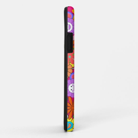 Retro Groovy Boho Hippie Flowers Case-Mate iPhone Case (Achterkant/rechts)