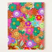 Retro Groovy Boho Hippie Flowers Planner (Achterkant)