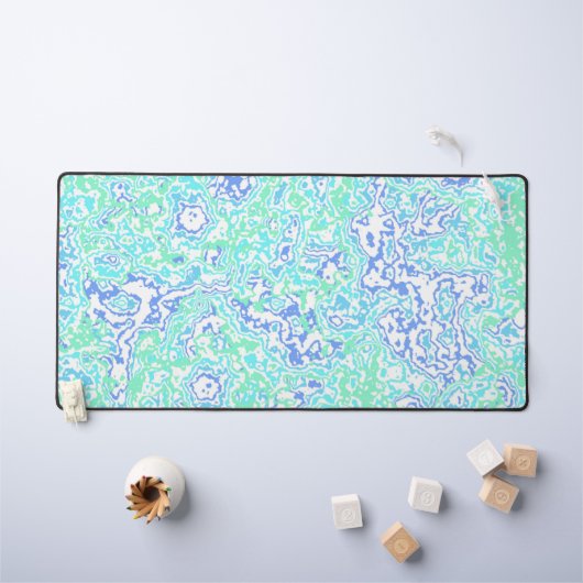 Retro Groovy Boho Hippie Trippy Kleurrijk Marmer Bureaumat (Kindertafel)