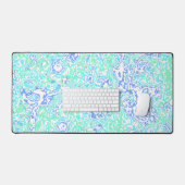 Retro Groovy Boho Hippie Trippy Kleurrijk Marmer Bureaumat (Keyboard & Muis)