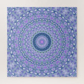 Retro Groovy Boho Trippy Hippie Jewel-Tone Mandala Legpuzzel (Verticaal)