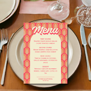 Retro Groovy Bold Typografie Kleurrijke 70's bruil Menu