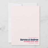 Retro Groovy Bold Waves Typografie Foto Save The Date (Achterkant)