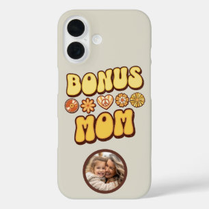 Retro Groovy Bonus Mom 70s Esthetische Stepmom iPhone 16 Hoesje