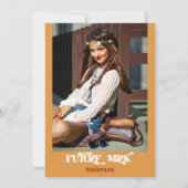 Retro Groovy Bridal Shower Kaart (Achterkant)