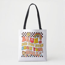 Retro groovy bruh show uw werk leraar cadeau
