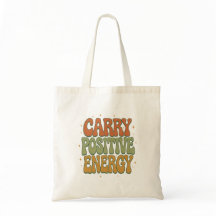 Retro Groovy Carry Positive Energy Tote Bag