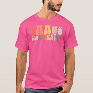 Retro Groovy Chaos coördinator mam leraar terug na T-shirt