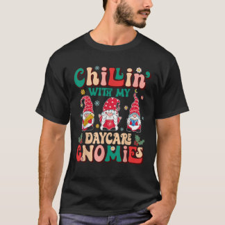 Retro Groovy Chillen Met Mijn Peuter Gnomies Kerst T-shirt