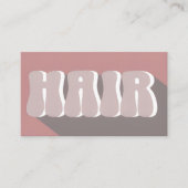 Retro Groovy Chique Haarsalon &QR code Visitekaartje (Voorkant)