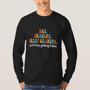 Retro Groovy citaat van kleinkinderen Vader Opa Ge T-shirt