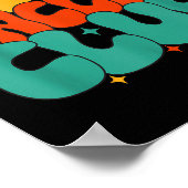 Retro Groovy Cool Uncles Club Funny New Uncle  Poster (Hoek)