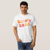 retro groovy dada eerste verjaardag matching t-shirt (Voorkant volledig)