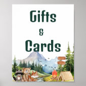 Retro Groovy daisy Bloemencadeau & Kaart Verjaarda Poster (Voorkant)