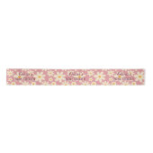 Retro groovy daisy boho woestijn roze lint (Voorkant)
