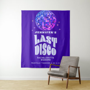 Retro Groovy Disco Afscheid Weekend Welkom Wandkleed