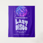 Retro Groovy Disco Afscheid Weekend Welkom Wandkleed (Voorkant)