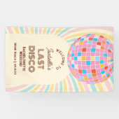 Retro Groovy Disco Bachelorette Weekend Welkom Spandoek (Horizontaal)